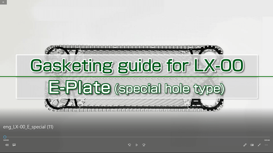 Gasketing guide for LX-00 E-Plate Gasket (With porthole)